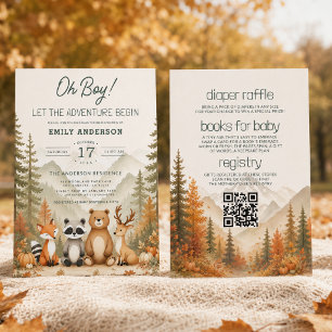 Invitation Toute l'aventure commence à la Baby Shower d'autom