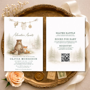 Invitation Toute l'aventure en une seule fête pour la Baby Sh