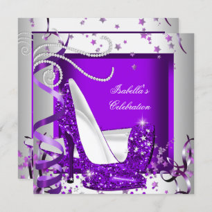 Invitation Toute Occasion Parties scintillant de fête Chaud v