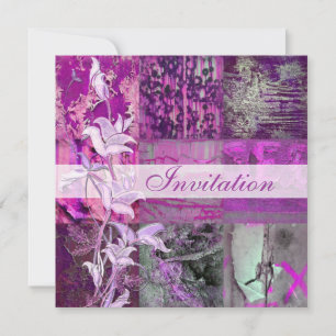 Invitation Toute Occasion Purple Street Patch Flor