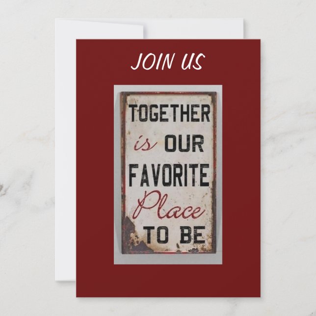 INVITATION TOUTE OCCASION "REJOINDRE-NOUS" INVITATION=TOGÉTHE (Devant)