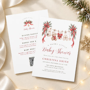 Invitation Toute une joyeuse petite fête de Noël pour bébé