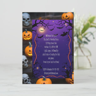 Invitation Toutes les choses Éffrayantes Halloween Adulte et 