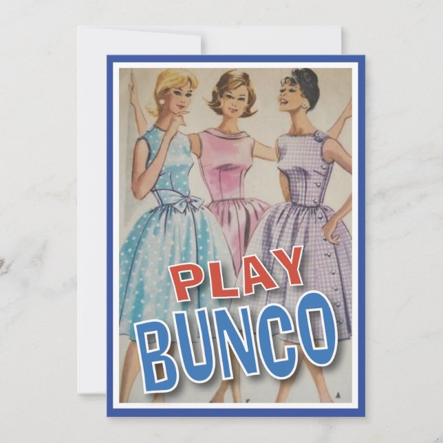 Invitation Toutes Les Dames Jouent Bunco (Devant)