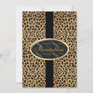 Invitation Toutes les occasions Black Gold Animal
