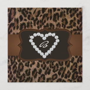 Invitation Toutes les occasions Cheetah Imprimer Diamant Anni