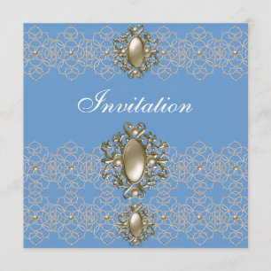 Invitation Toutes Occasions Art Nouveau Lace Bijou