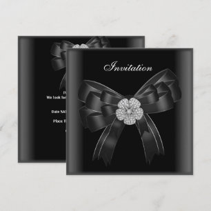 Invitation Toutes Occasions Diamant Bijou Noir Arc