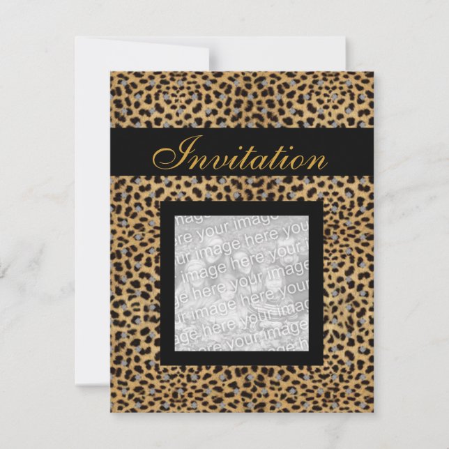 Invitation Toutes Occasions Impression Animale Ajo (Devant)