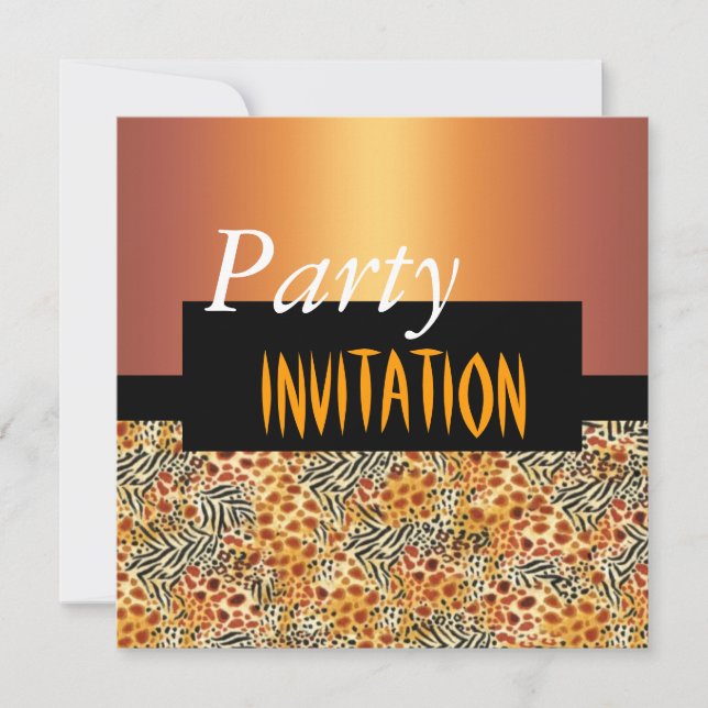 Invitation Toutes Occasions Impression Animale Noi (Devant)