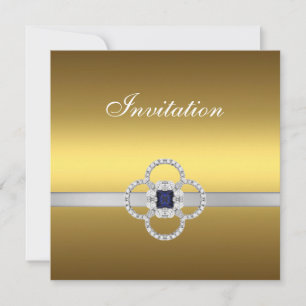 Invitation Toutes Occasions Or Argent Bijou