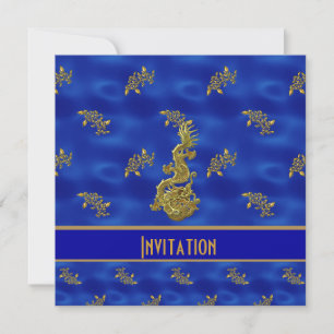 Invitation Toutes Occasions ZIZZAGO Bleu Asiatique