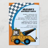 Tow Truck Anniversaire avec photo