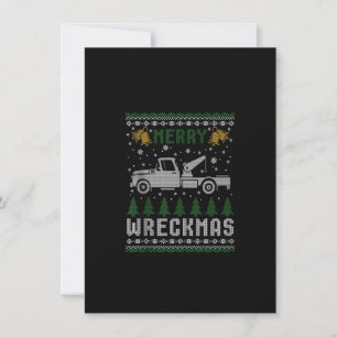Invitation Tow Truck Noël Merry Wreckmas Vilain Sweat Ta