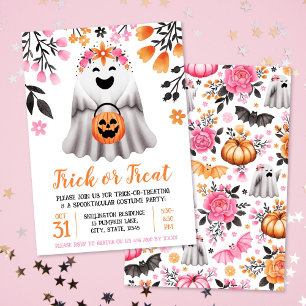 Invitation Trace ou traitement Costume d'Halloween Fête migno