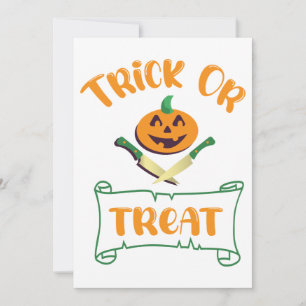 Invitation Tracer ou traiter les os croisés Halloween visage