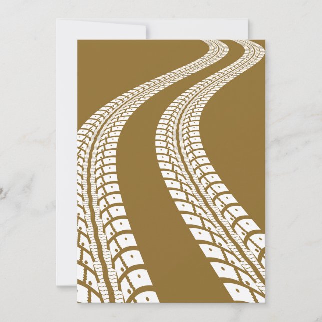 Invitation Traces de pneus (Devant)