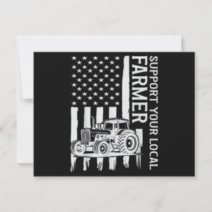 Invitation Tracteur agricole patriote drapeau États-Unis Fête