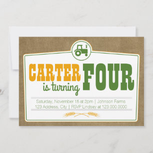 Invitation Tracteur de Campagne