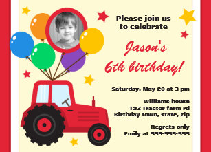 Invitations Faire Part Tracteur Zazzle Fr