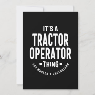 Invitation Tracteur Opérateur Titre du poste Cadeau