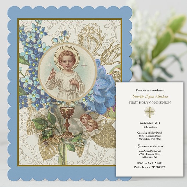 Invitation traditionnelle catholique de première c (Créateur téléchargé)