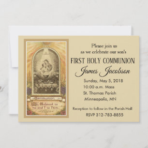 Invitation Traditionnelle Catholique Première Sainte Communio
