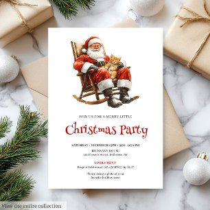 Invitation traditionnelle de fête de Noël de Santa