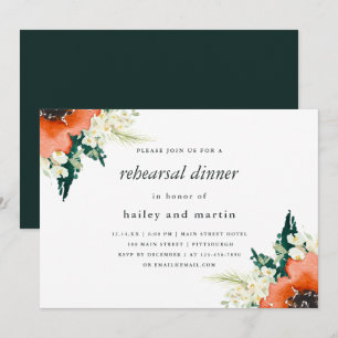 Invitation Traditions Élégantes Dîner de répétition Mariage f