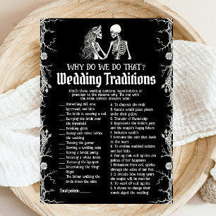 Invitation Traditions Mariages de squelette d'Halloween Jeu n