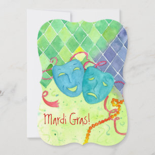 Invitation Tragédie de la fête de Mardi Gras