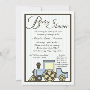 Invitation Train baby shower Choo Choo