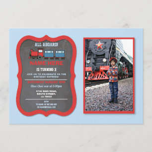 Invitation Train Birthday Party Gare Trains Photo