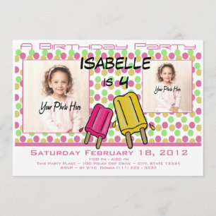 Invitation Traitement de crème glacée Anniversaire Photo