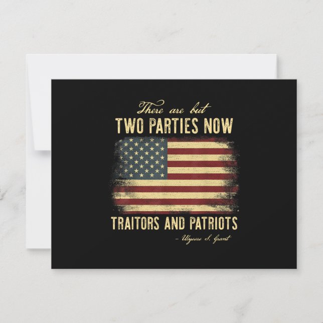 Invitation Traitres et Patriotes  (Devant)