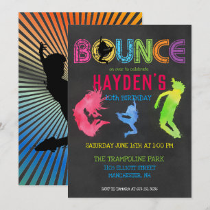 Invitation Trampoline Park Party