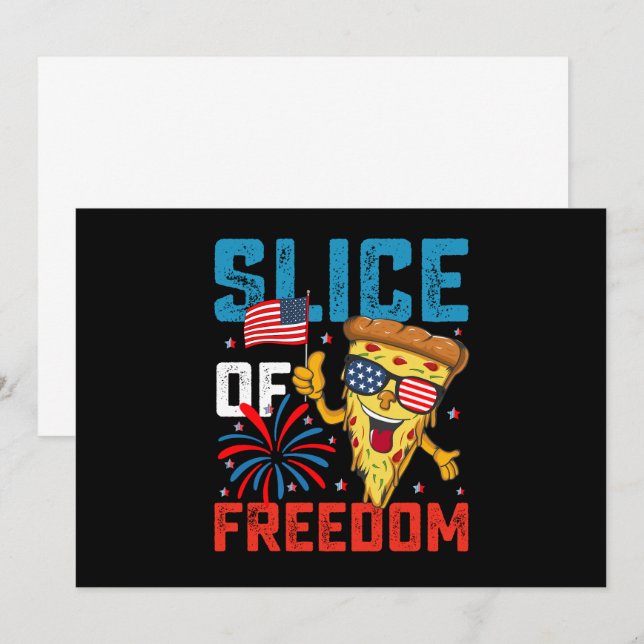 Invitation Tranche de liberté Lunettes de soleil Drapeau USA  (Devant / Derrière)
