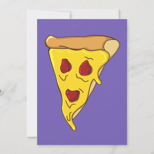 Invitation Tranche de pizza effrayante (Devant)