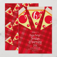 Tranches de pizza géométriques Fête d'anniversaire