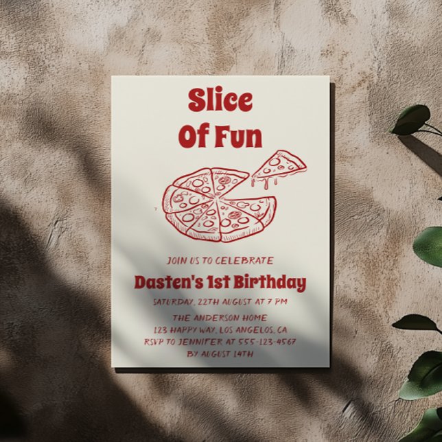 Invitation Tranches de plaisir pour le premier anniversaire d (Créateur téléchargé)