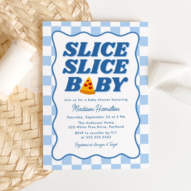 Invitation Tranches Tranches Bébé Fête de Bébé Pizza Italienn (Créateur téléchargé)