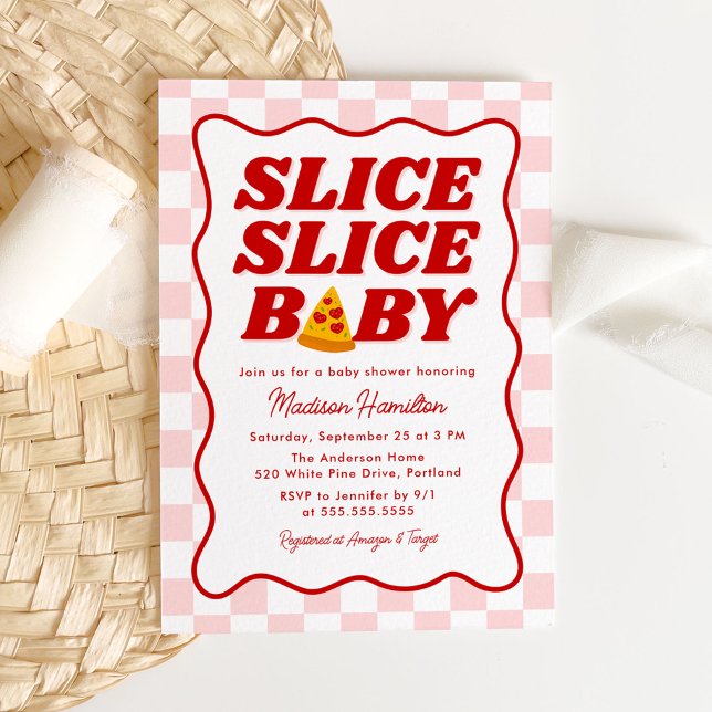 Invitation Tranches Tranches Bébé Fête de Bébé Pizza Italienn (Créateur téléchargé)