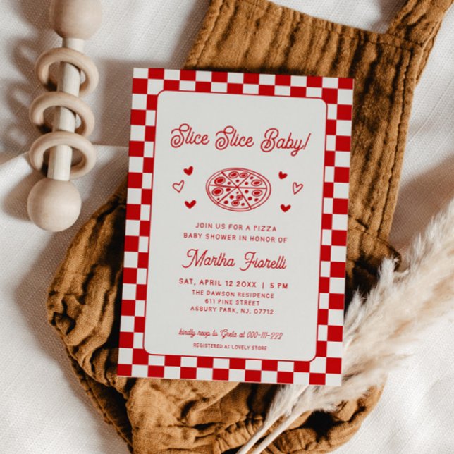 Invitation Tranches Tranches Bébé Pizza Baby Shower (Créateur téléchargé)