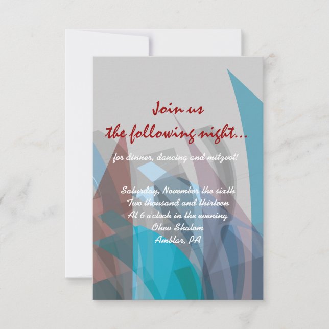 Invitation TRANSPARENTE STAR Bar Mitzvah (Devant)