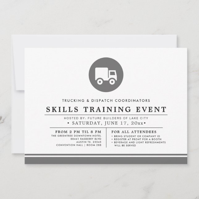 Invitation Transport routier + Dispatch | Formation Événement (Devant)