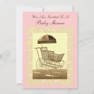 Invitation Transport Vintage de bébés ~ Baby shower