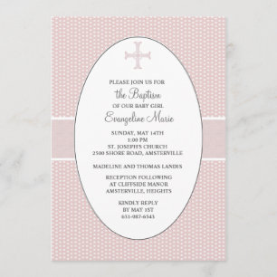 Invitation Traverser le cadre ovale - Blush