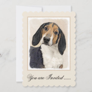 Invitation Treeing Walker Coonhound Peinture - Art original