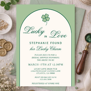 Invitation Trèfle irlandais Chanceux en amour Réception de ma