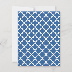 Invitation Trellis en tuile bleu marocain